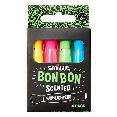 Smiggle – Textmarker-Paket mit Bon Bon Candy-Duft, 4 Stück