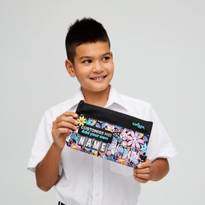 Smiggle – Bright Side Federmäppchen und Handtasche mit Namensschild