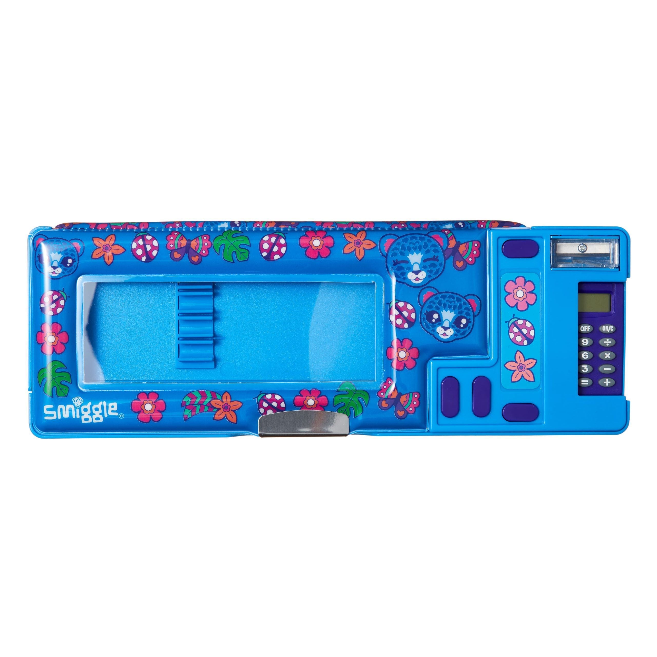 Smiggle - Budz Mavişler Pop Out Automatisches Federmäppchen mit Taschenrechner