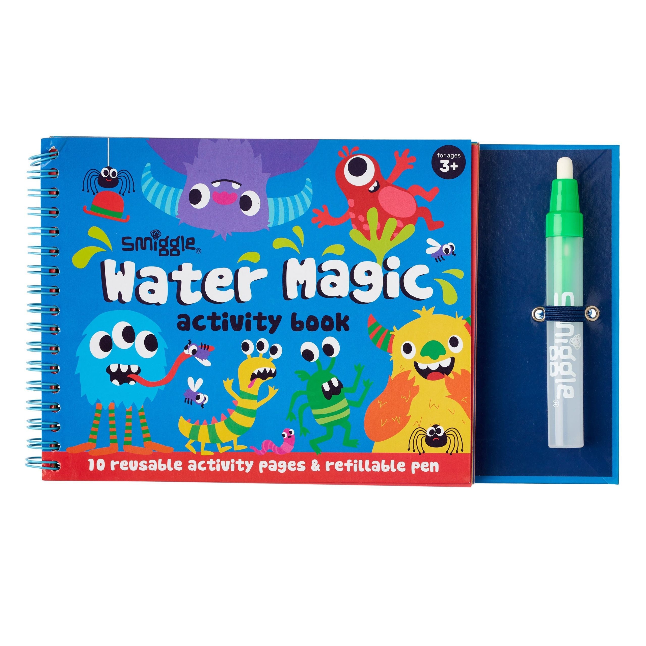 Smiggle – Magisches, auf Wasserbasis bemaltes Aktivitätsbuch, Blau