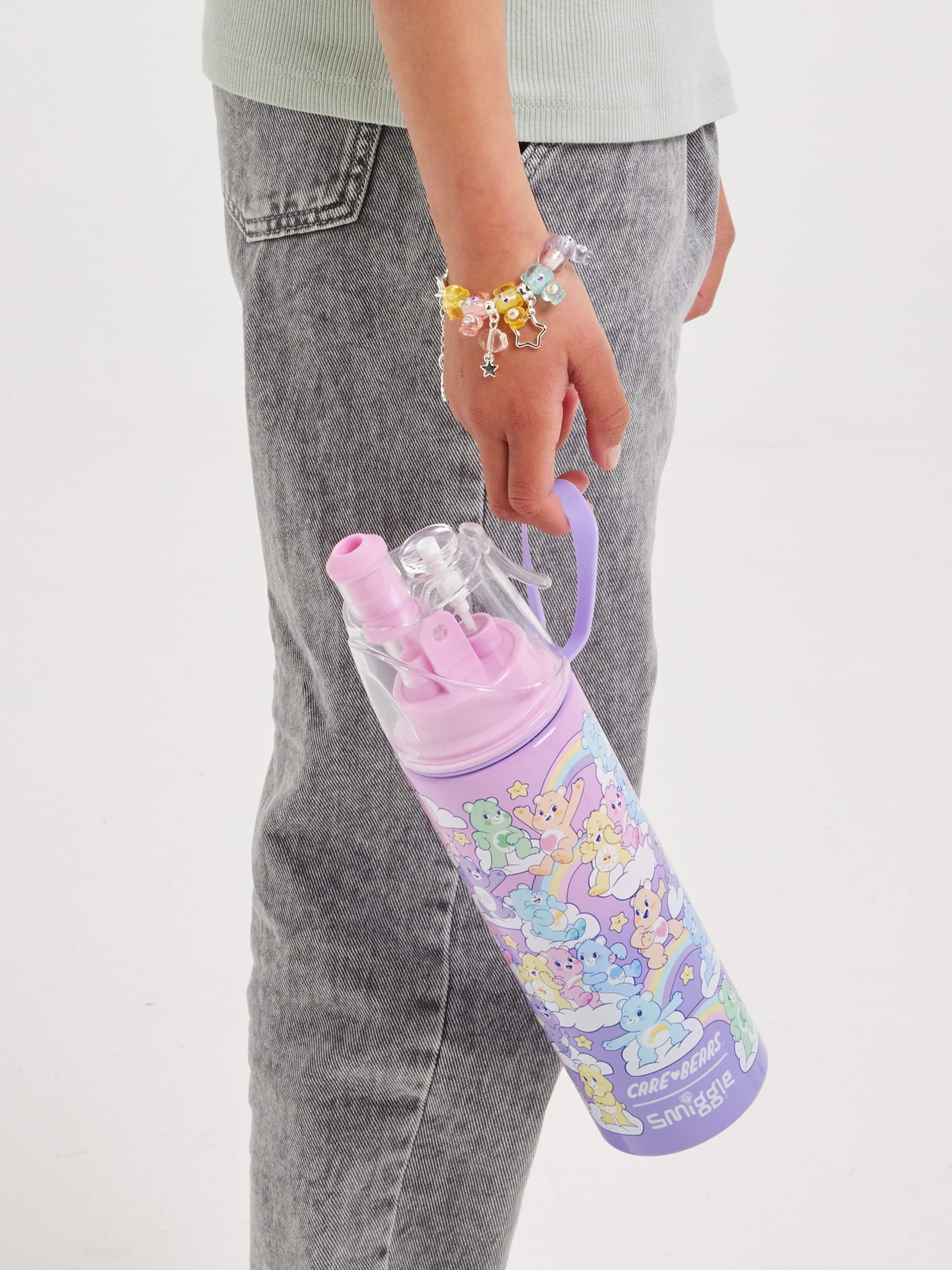 Smiggle - Care Bears Wasserstrahl 500ml Edelstahl-Trinkflasche