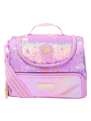 Smiggle – Cosmos große doppelte Lunchtasche mit Riemen