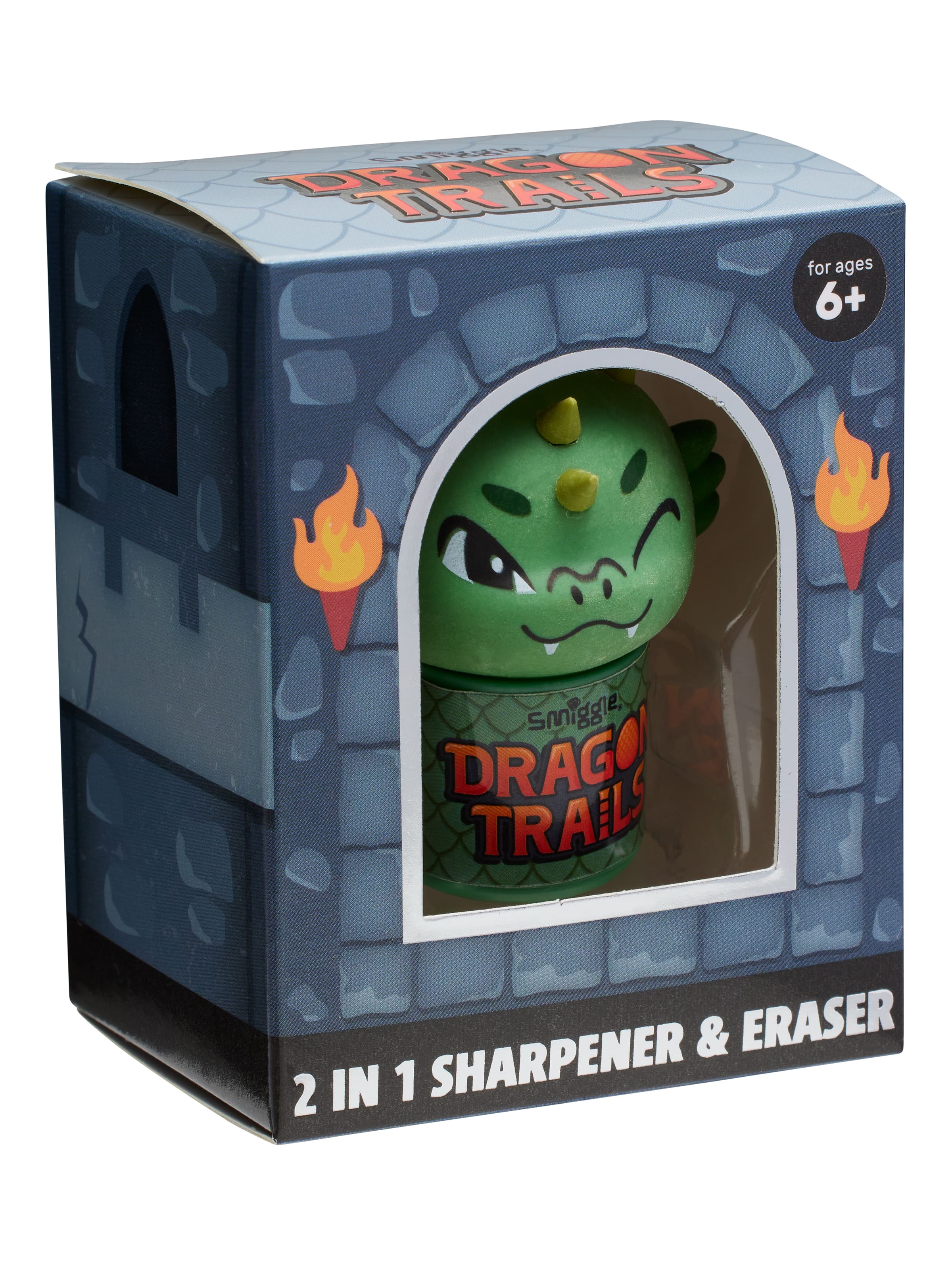 Smiggle - Dragon Trails 2-in-1 Anspitzer und Radiergummi