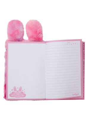 Smiggle – Flauschiges Plüsch-Tagebuch und Notizbuch im A5-Format