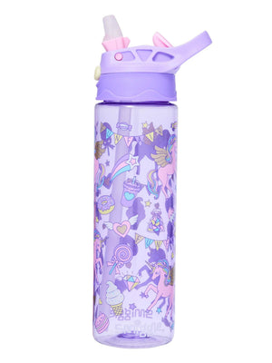 Smiggle - Fun Fair BPA-freie 650-ml-Wasserflasche mit Strohhalm