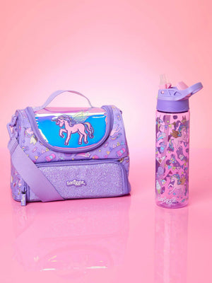 Smiggle - Fun Fair BPA-freie 650-ml-Wasserflasche mit Strohhalm