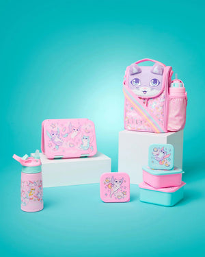Smiggle – Happy Tales 400 ml Flasche mit automatischem Stahlstrohhalm