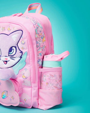 Smiggle – Happy Tales 400 ml Flasche mit automatischem Stahlstrohhalm