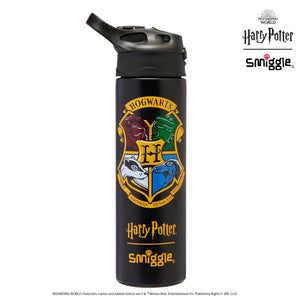 Smiggle – Harry Potter 520 ml Stahlflasche mit automatischem Strohhalm