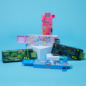 Smiggle – automatisches Federmäppchen mit Taschenrechner und speziellem Stift-Set