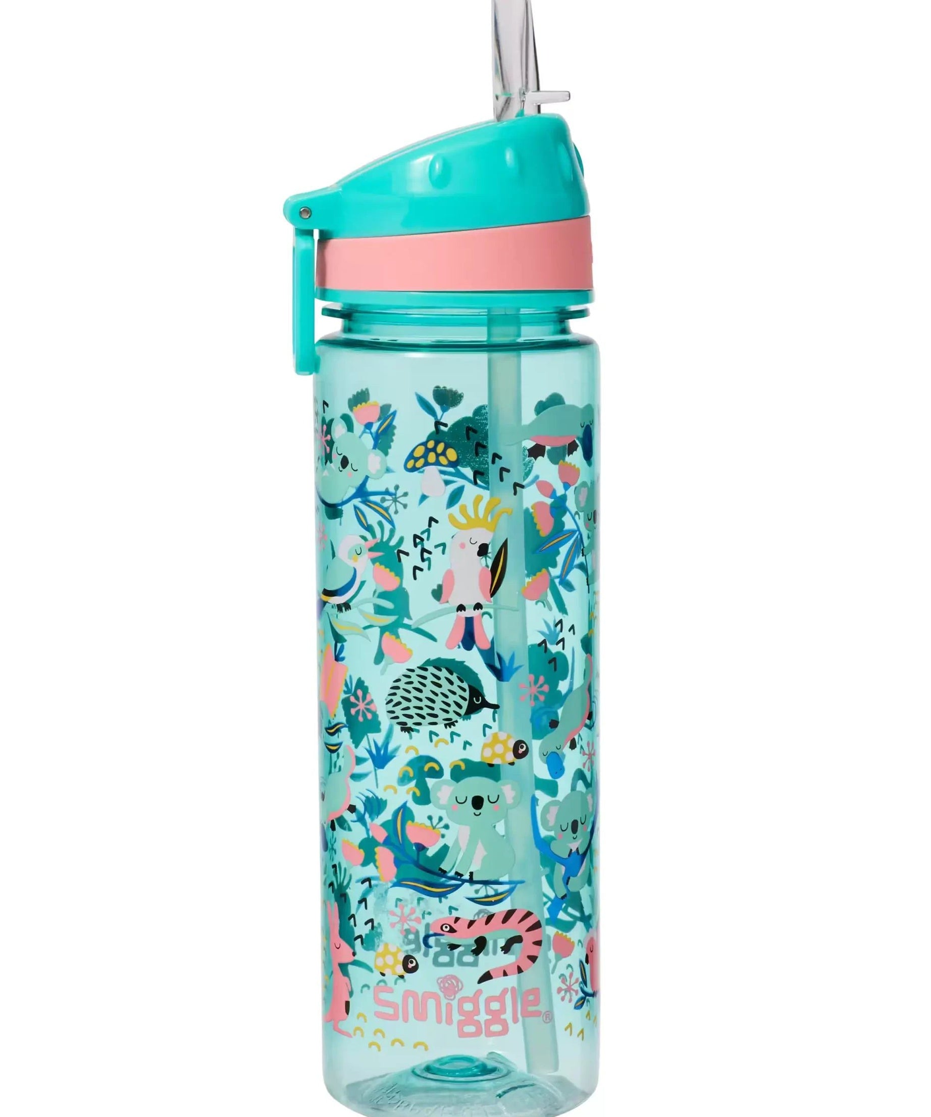 Smiggle - Hi There Pipetli 650ML BPA İçermeyen Suluk - Dinossi