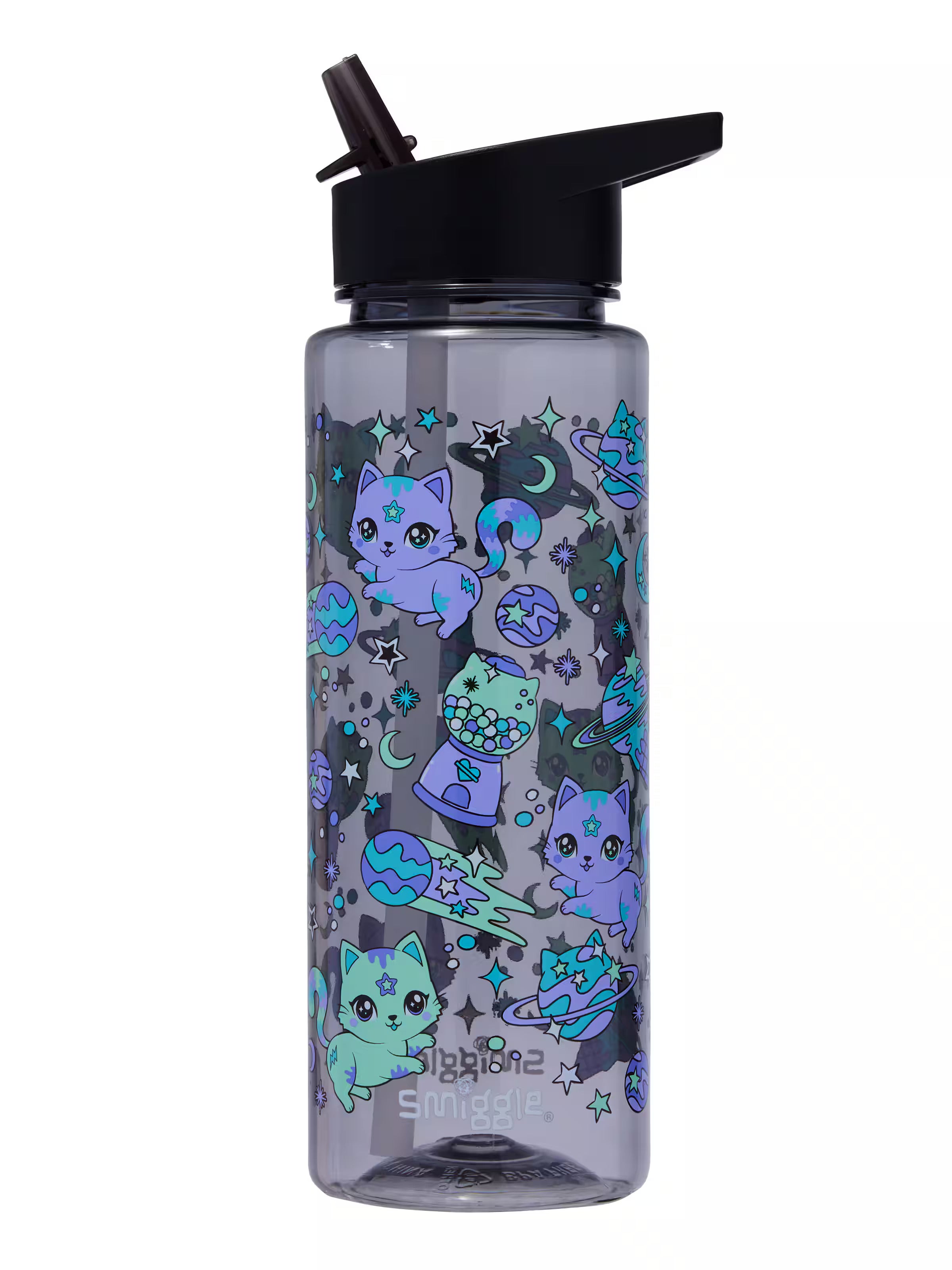 Smiggle – Rush Trinkflasche mit Strohhalm, 740 ml, BPA-frei