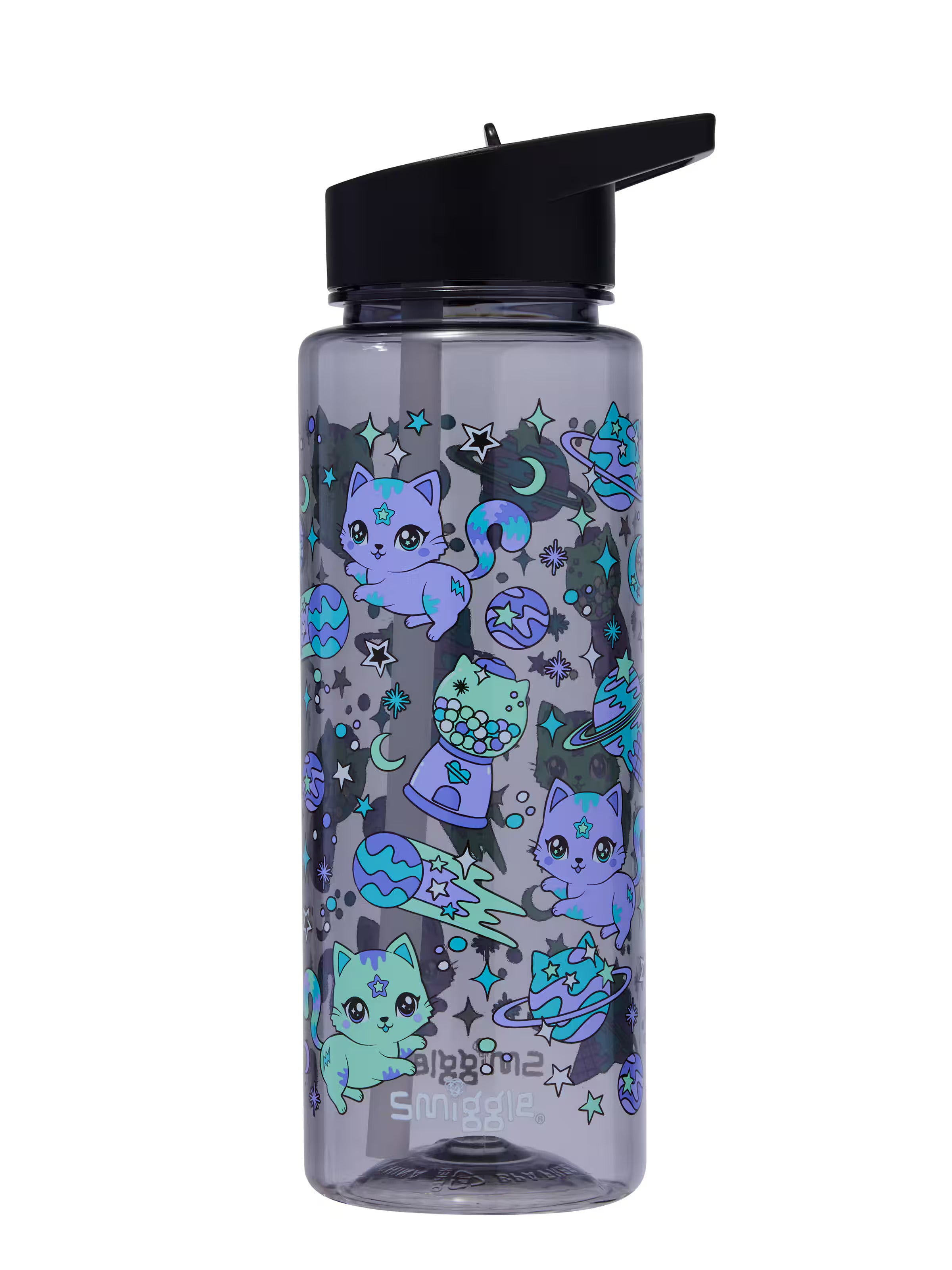 Smiggle – Rush Trinkflasche mit Strohhalm, 740 ml, BPA-frei