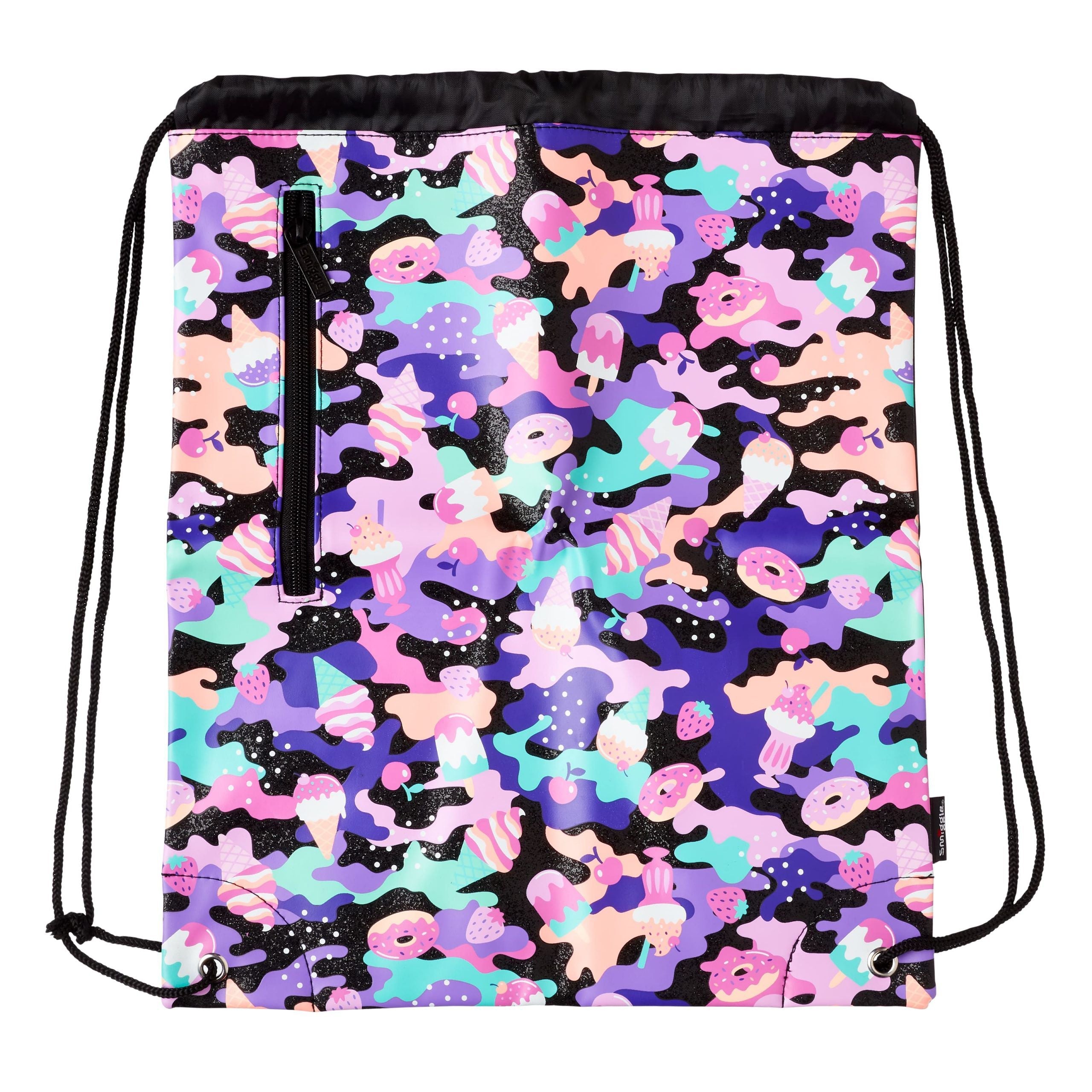 Smiggle - Hide Schwarz-Lila Kordelzugbeutel
