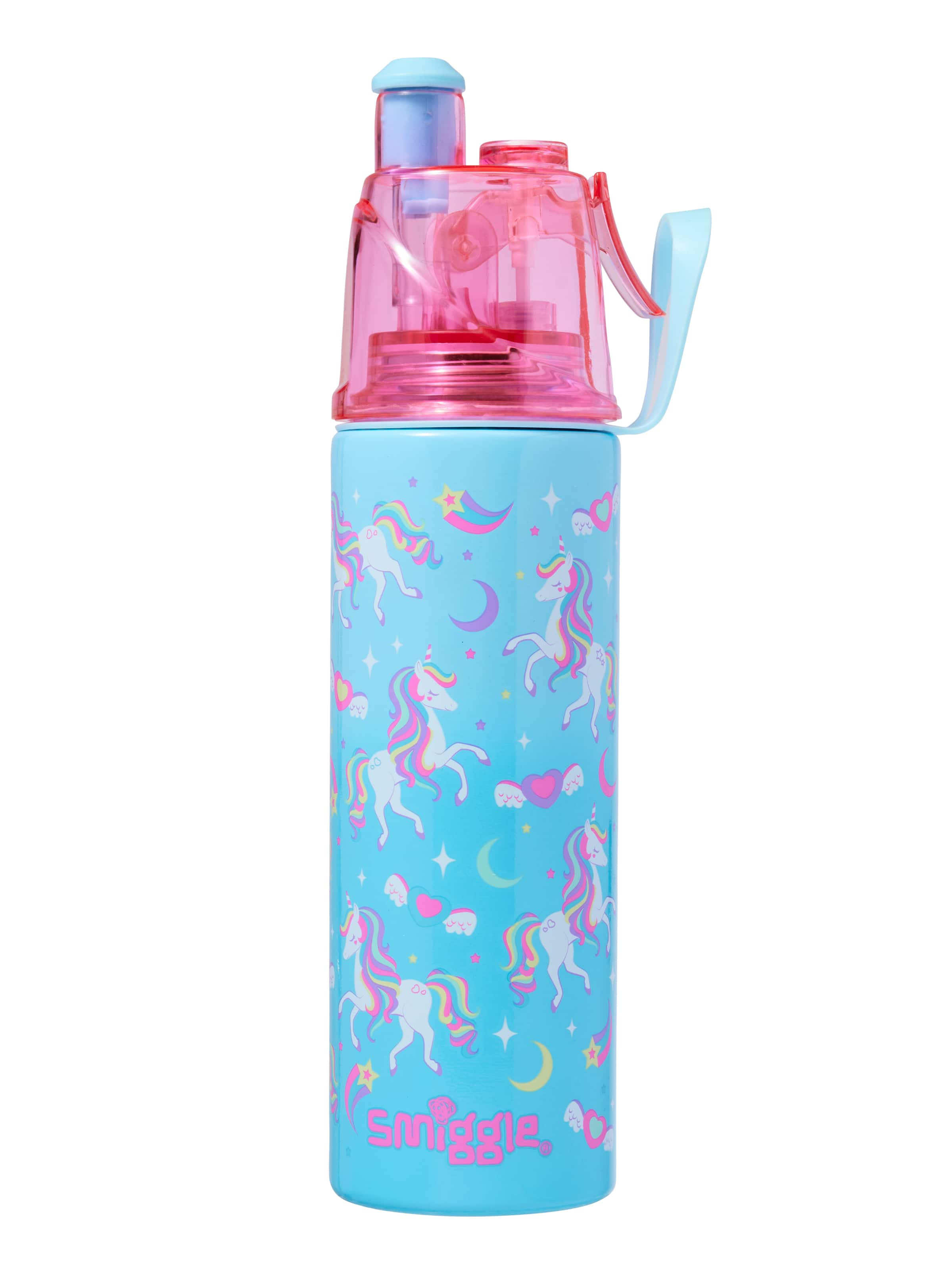 Smiggle – Livin 500 ml Stahlflasche mit Wasserspray