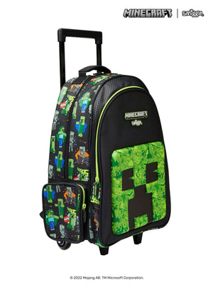 Smiggle - Minecraft Trolley-Rucksack mit leuchtenden Rollen