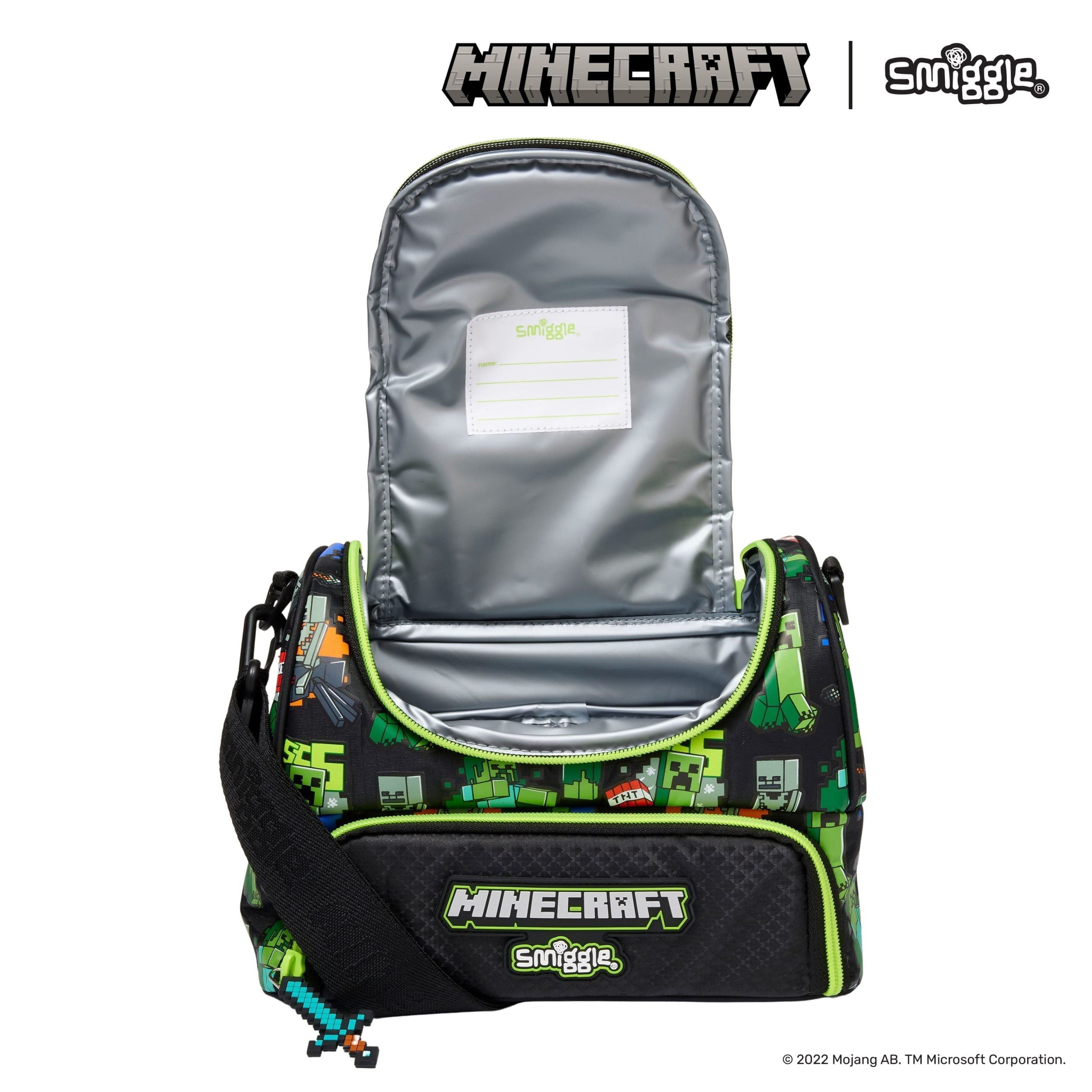 Smiggle – doppellagige Minecraft-Lunchbox zum Aufhängen