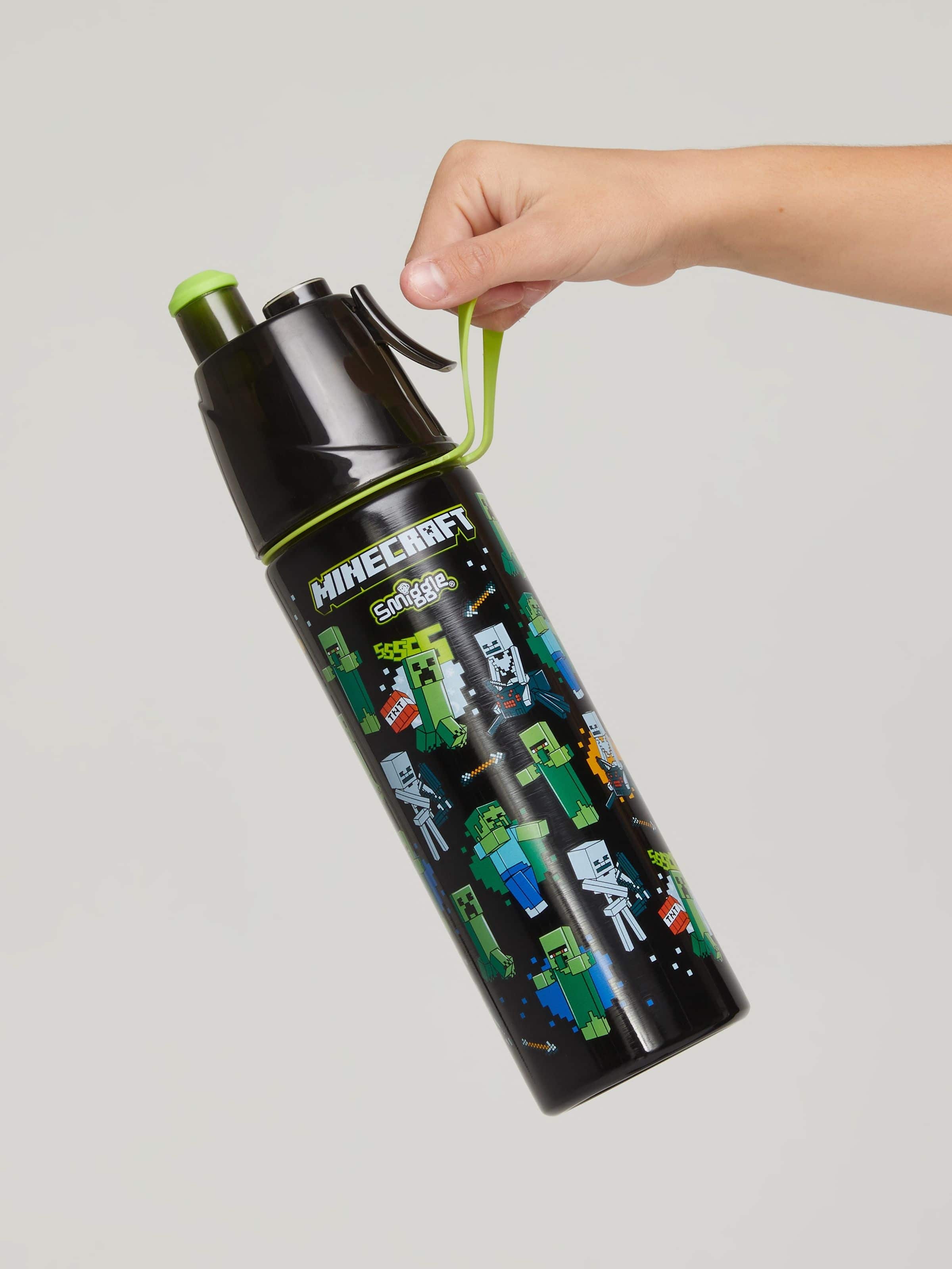 Smiggle - Minecraft Su Püskürtmeli 500ML Çelik Matara