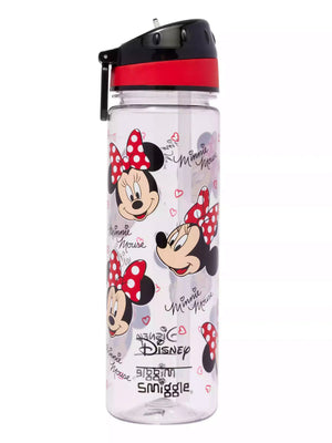 Smiggle – Minnie Mouse 650 ml BPA-freie Wasserflasche mit Strohhalm
