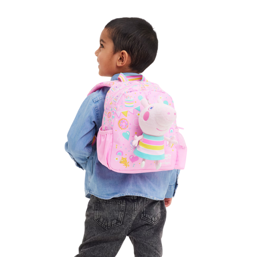 Smiggle - Peppa Pig Kindergarten-Rucksack mit abnehmbarem Spielzeug