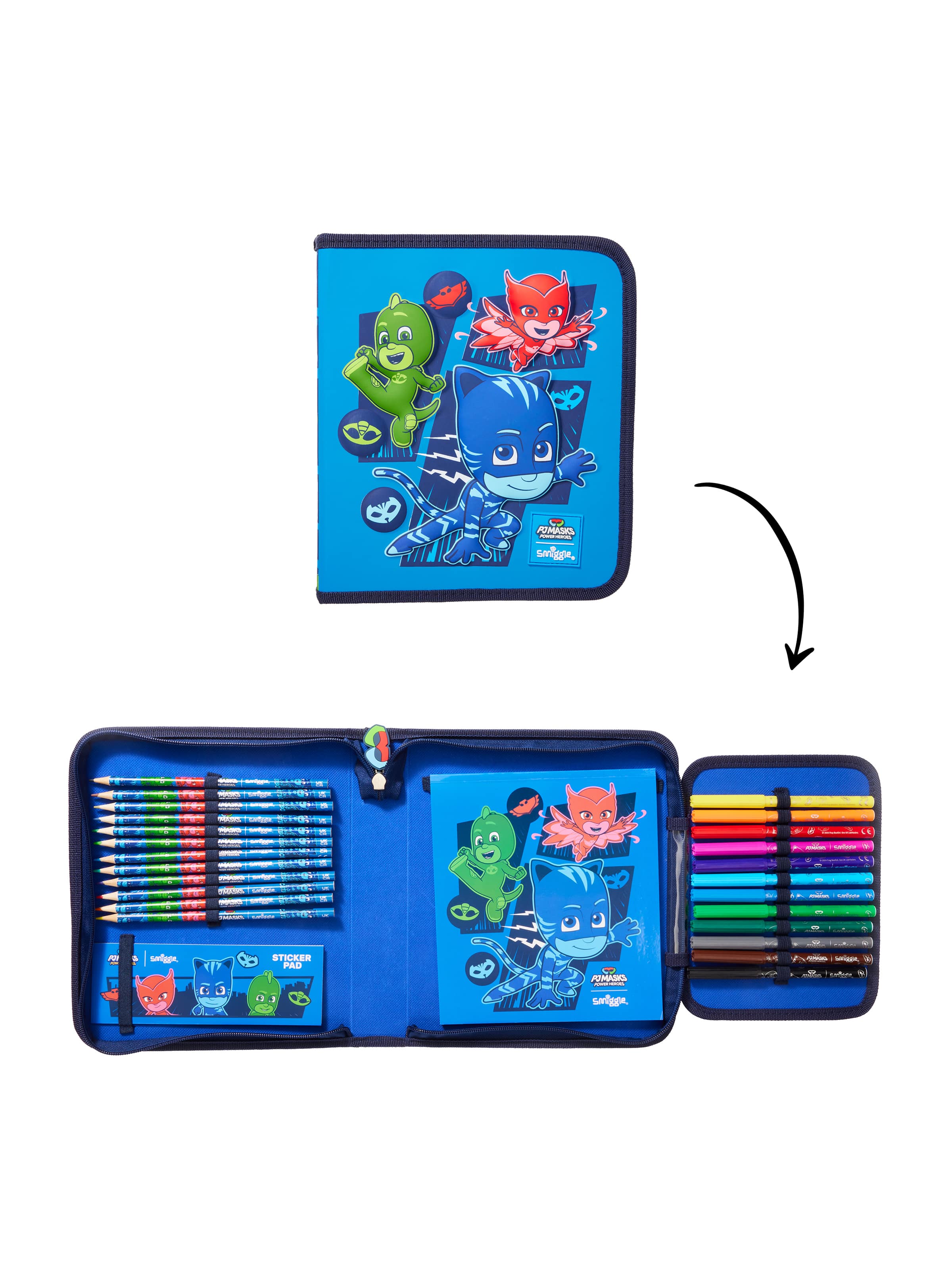Smiggle - PJ Masks Schreibwaren-Set und Federmappe