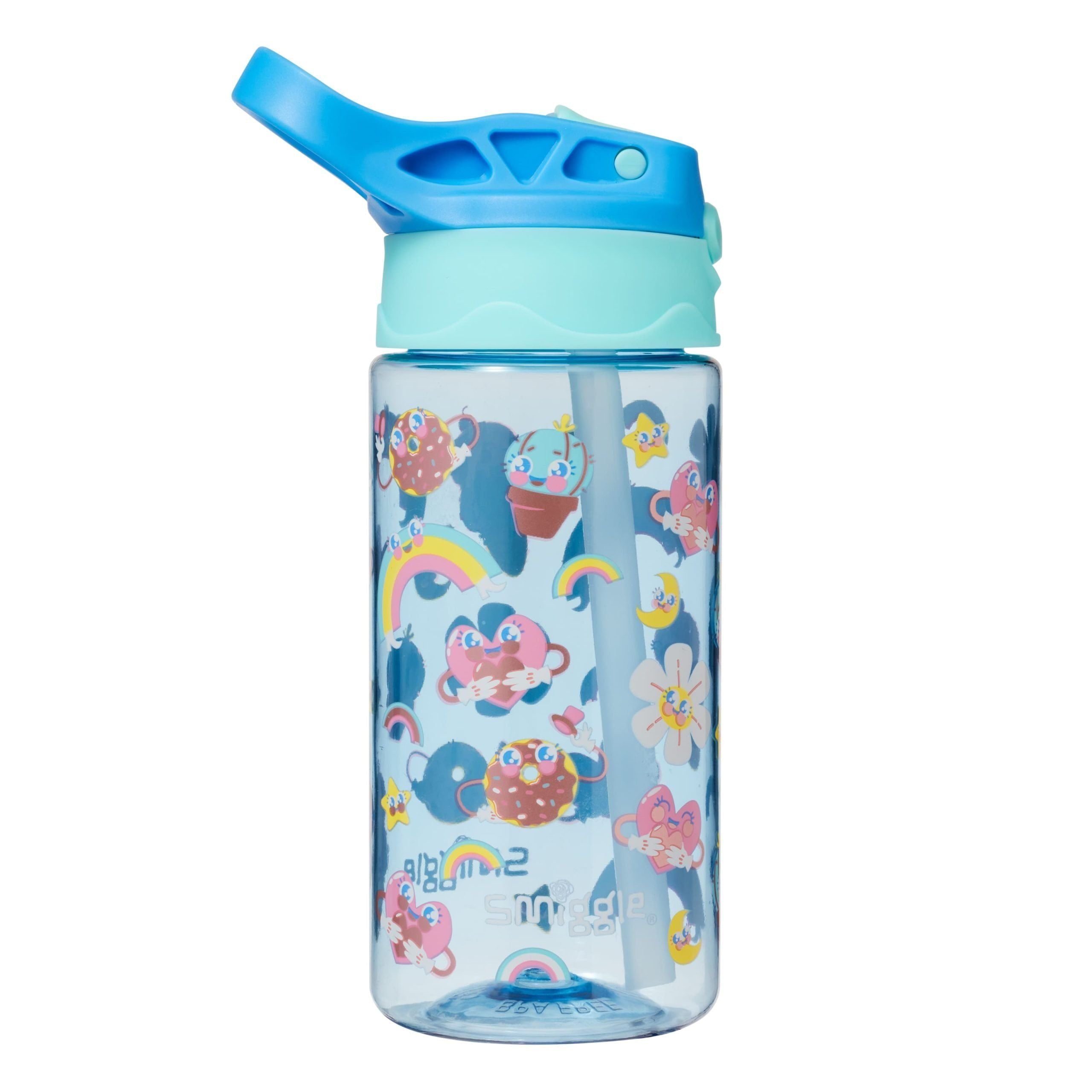 Smiggle – Pop Junior 430 ml verdeckter automatischer Trinker mit Strohhalm