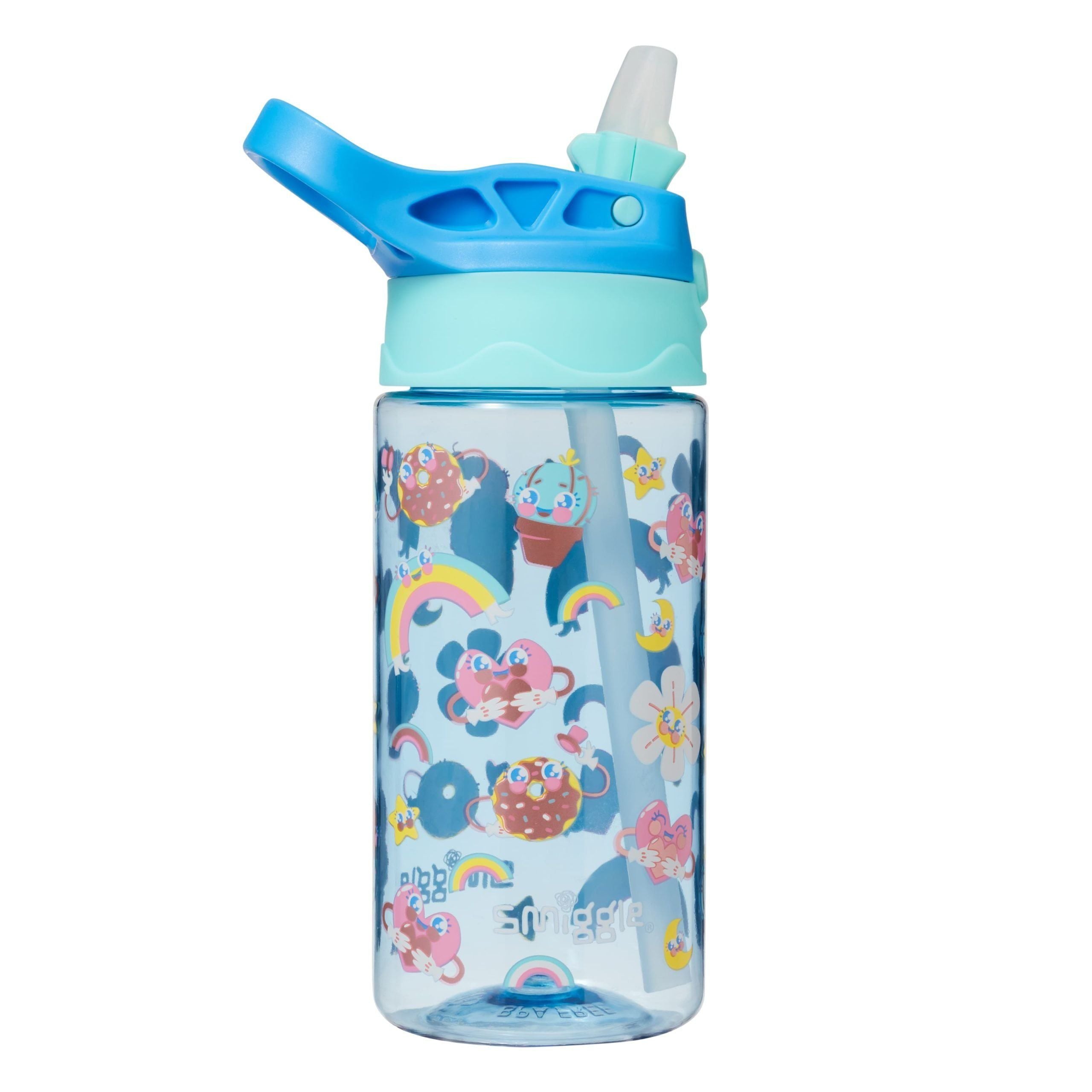 Smiggle – Pop Junior 430 ml verdeckter automatischer Trinker mit Strohhalm