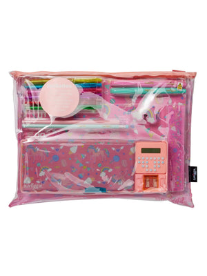 Smiggle – Pop Out Good Times Automatisches Federmäppchen mit Taschenrechner und Schreibwaren-Set