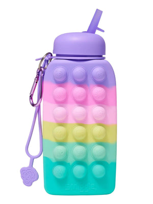 Smiggle – Popem Popitli 750 ml Wasserflasche mit faltbarem Strohhalm