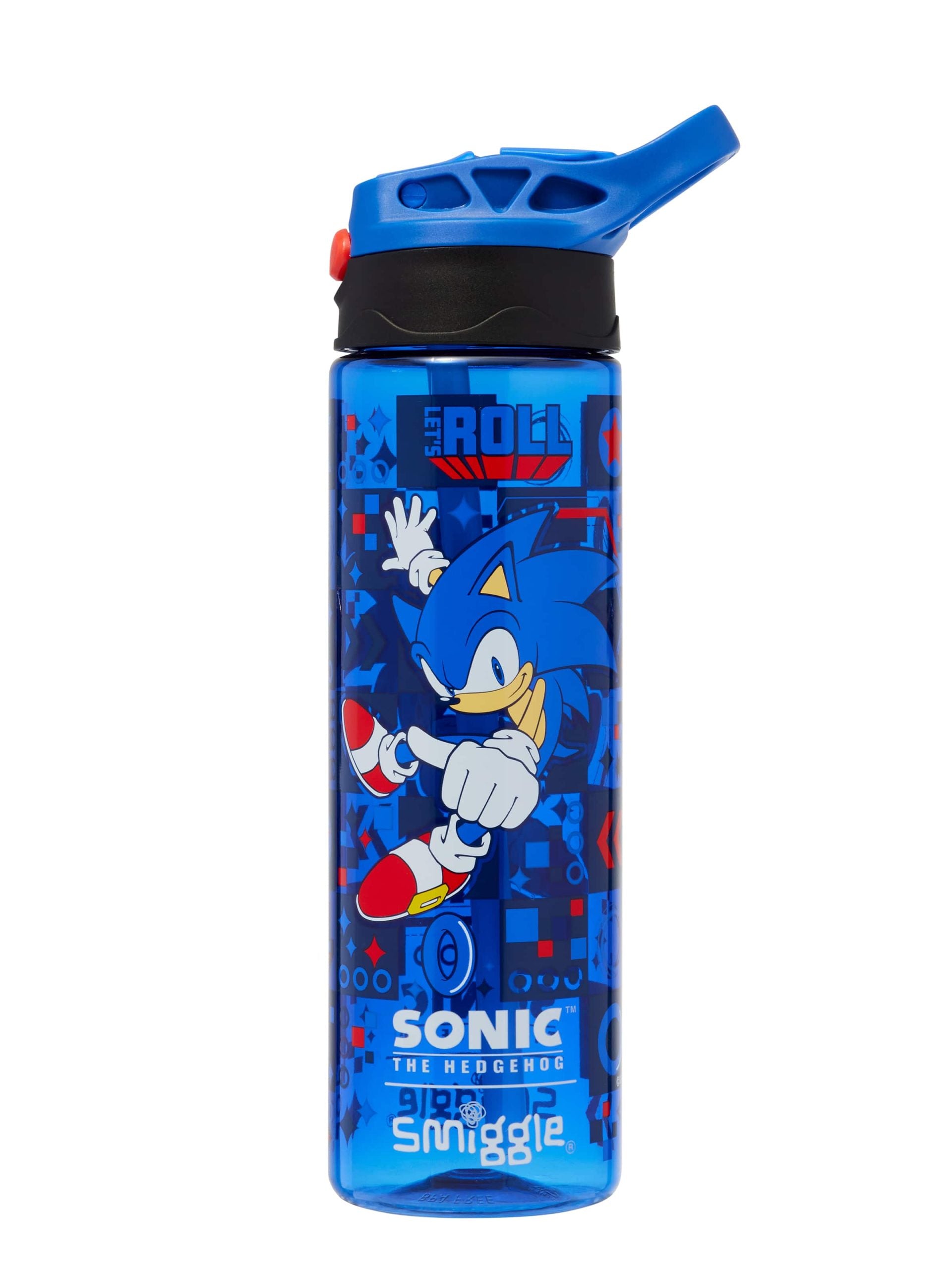 Smiggle – Sonic 650ML BPA-freie Trinkflasche mit Automatikstrohhalm