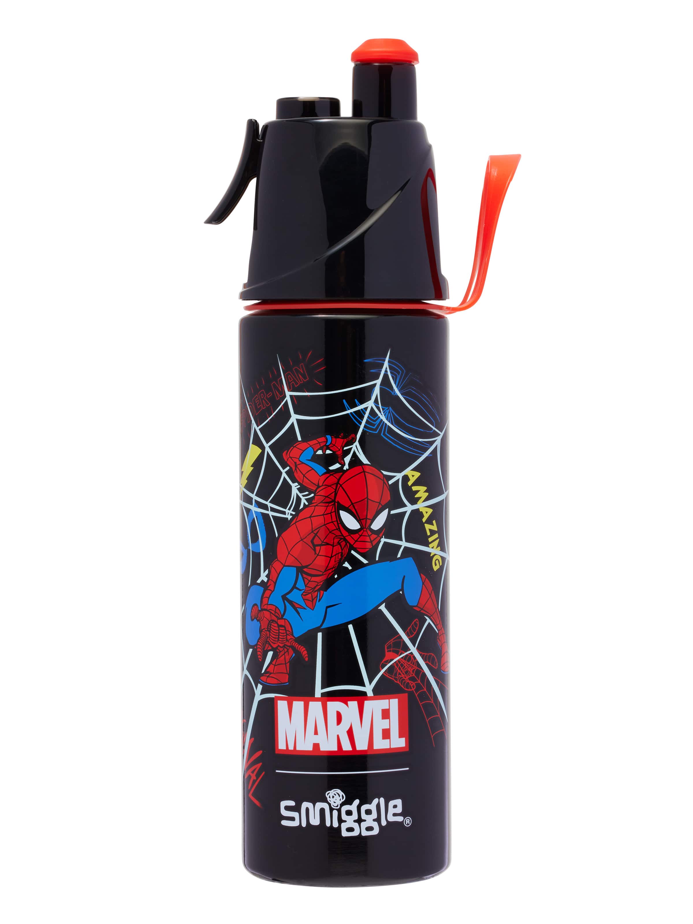 Smiggle - Spider-Man Su Püskürtmeli 500ML Çelik Matara