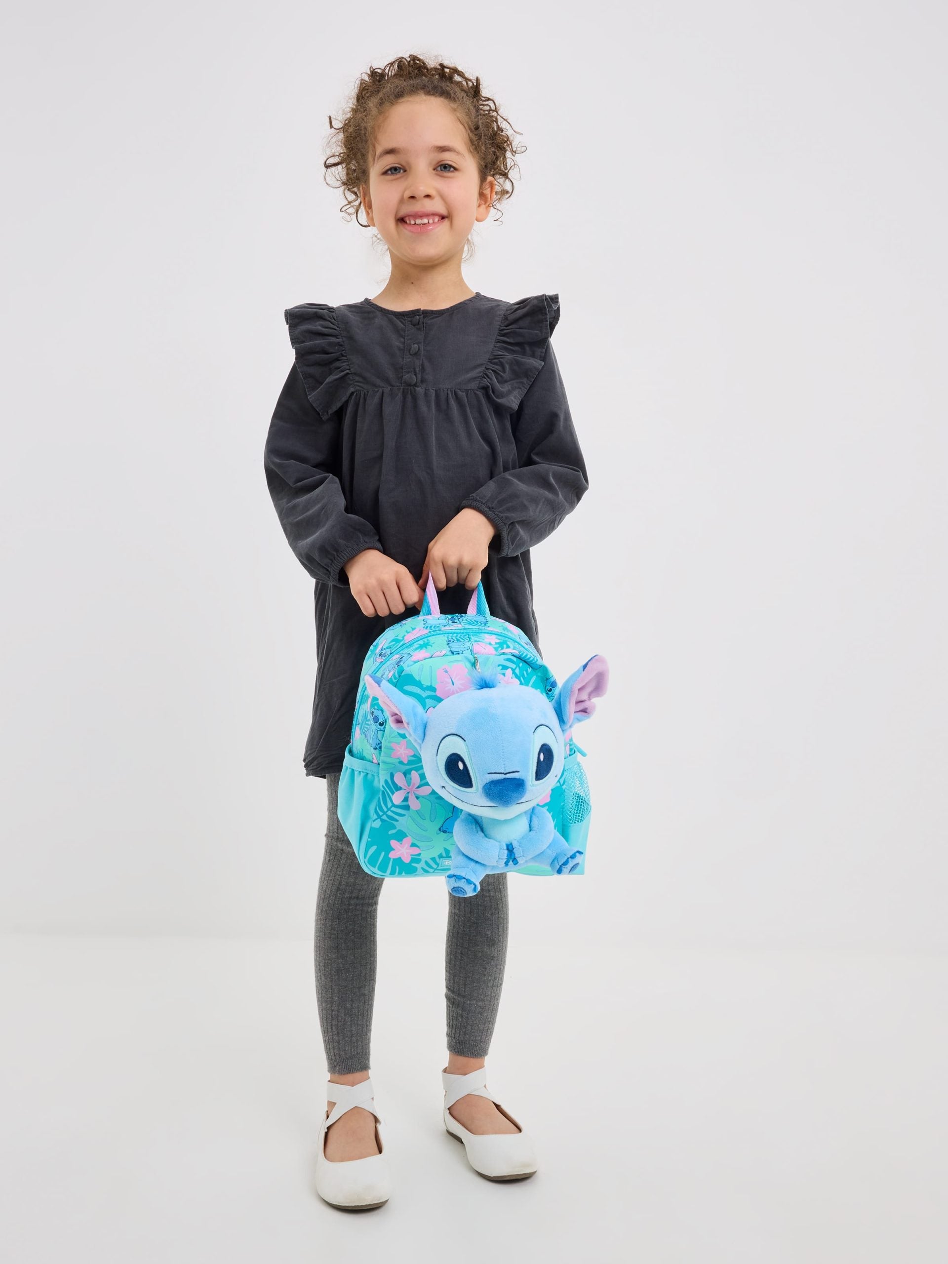 Smiggle - Stitch Çıkarılabilir Oyuncaklı Kreş Okul Sırt Çantası