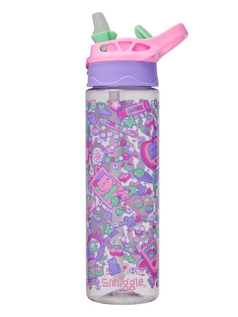 Smiggle – Super Charge BPA-freie Trinkflasche mit automatischem Strohhalm, 650 ml