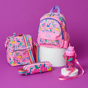 Smiggle - Up & Down Tiny Dinossi Rucksack im Sonderdesign in Rosa