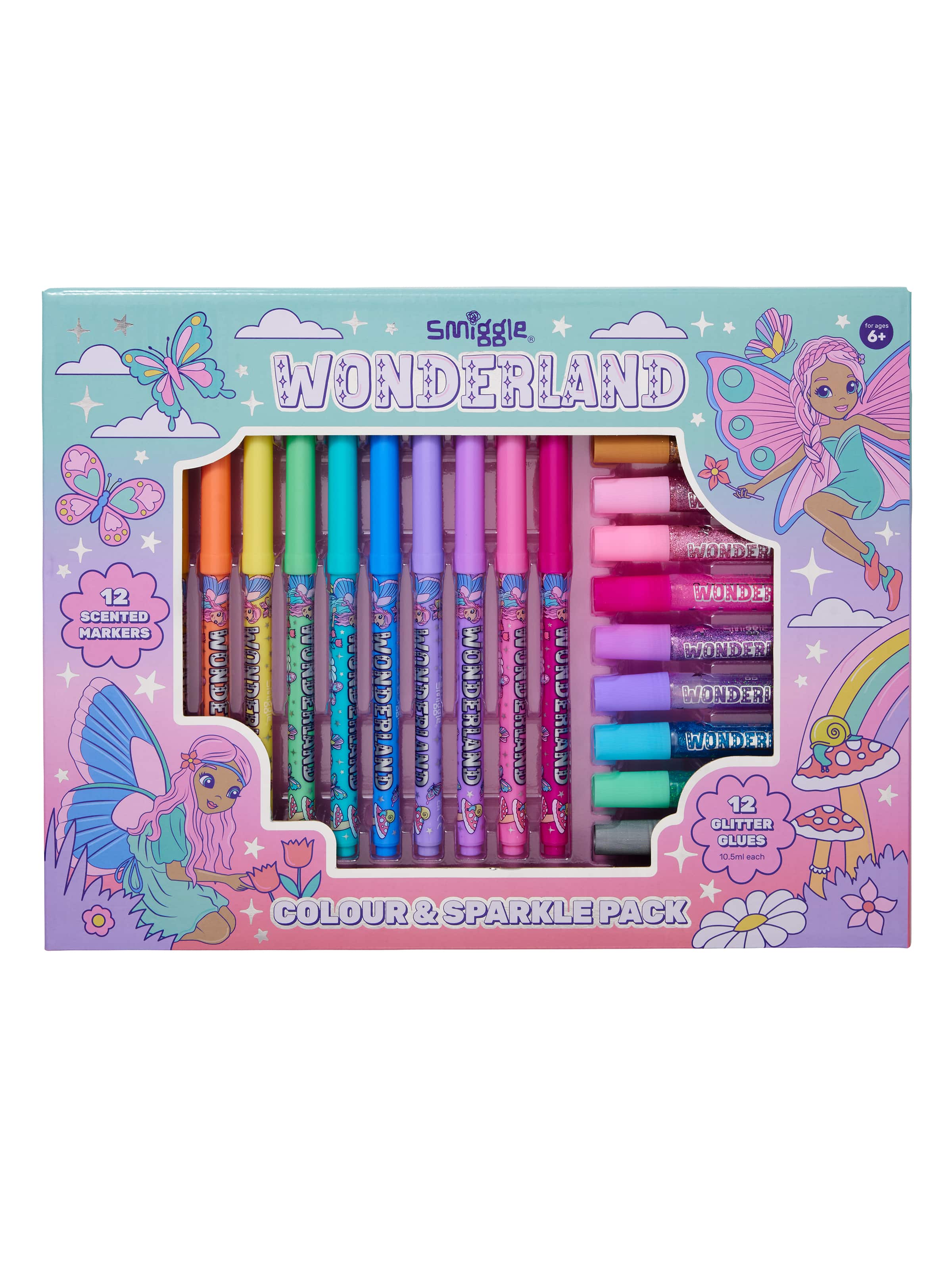 Smiggle - Wonderland Duftmalstift- und Glitzerkleber-Set