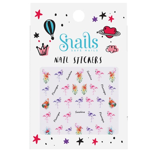 Schnecken - Nagelsticker-Set - Flamingos
