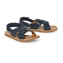 Pom d'Api – Stitch Strand-Kreuzsandalen | Marineblau