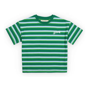 the new society - Gestreiftes Ciclan T-Shirt | Grün