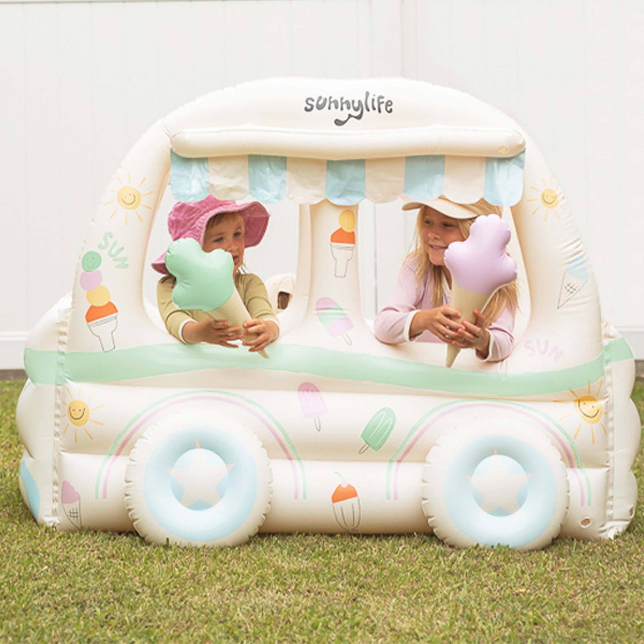 Sunnylife - Kinder Strand- und Garten aufblasbares Eisdielen-Spielset