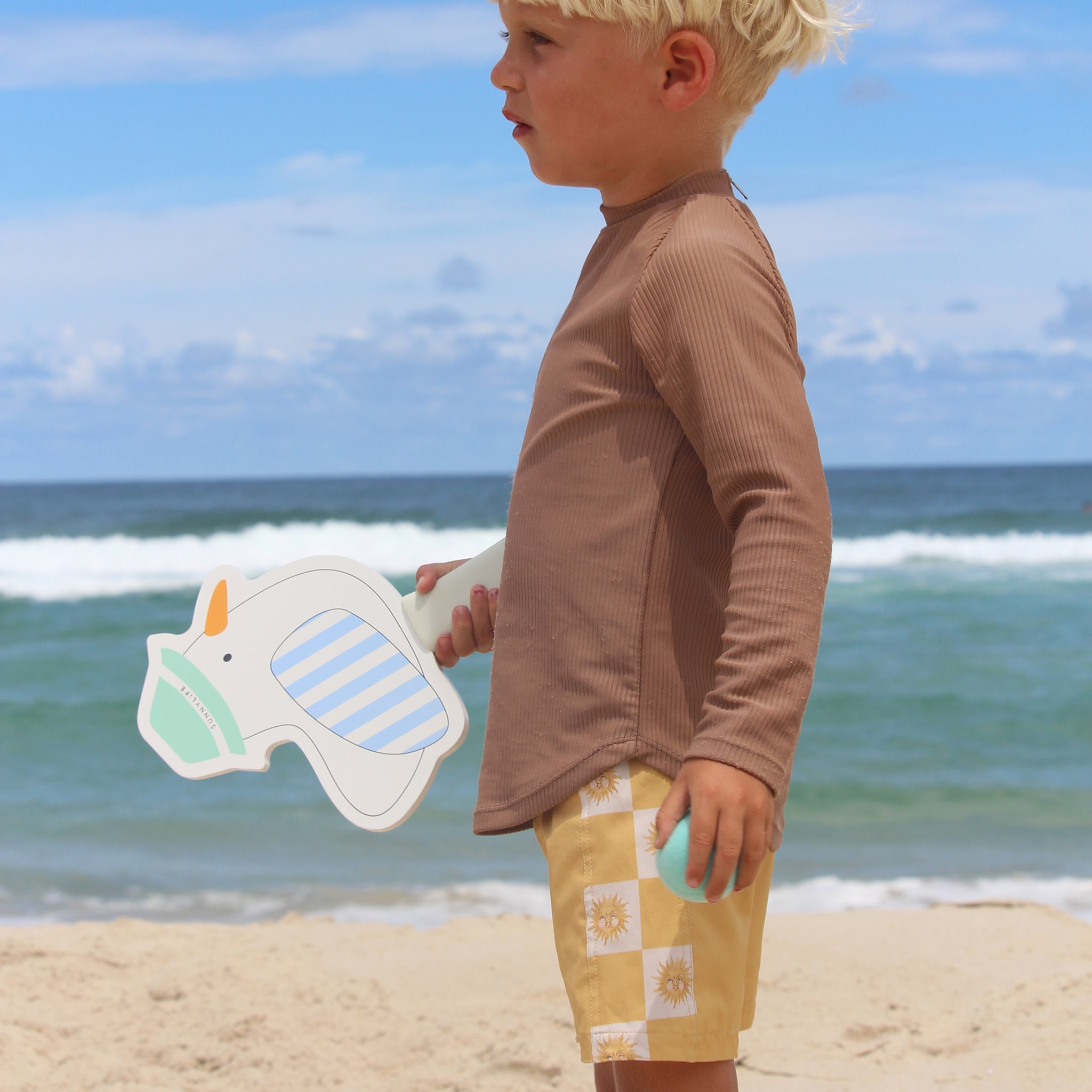Sunnylife - Kinder Strand Klebe-Tennis-Schläger Set