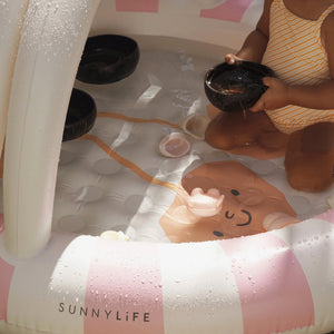Sunnylife - Zuckerwatte Kinderplanschbecken mit Sonnendach