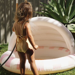 Sunnylife - Zuckerwatte Kinderplanschbecken mit Sonnendach