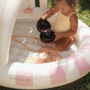 Sunnylife - Zuckerwatte Kinderplanschbecken mit Sonnendach