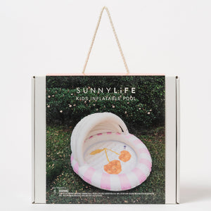 Sunnylife - Zuckerwatte Kinderplanschbecken mit Sonnendach