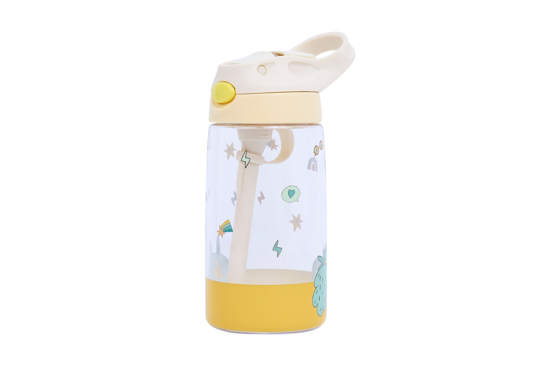 The Cotton Cloud - Funky Dogs 480ML Tritan Trinkflasche mit verstecktem Strohhalm