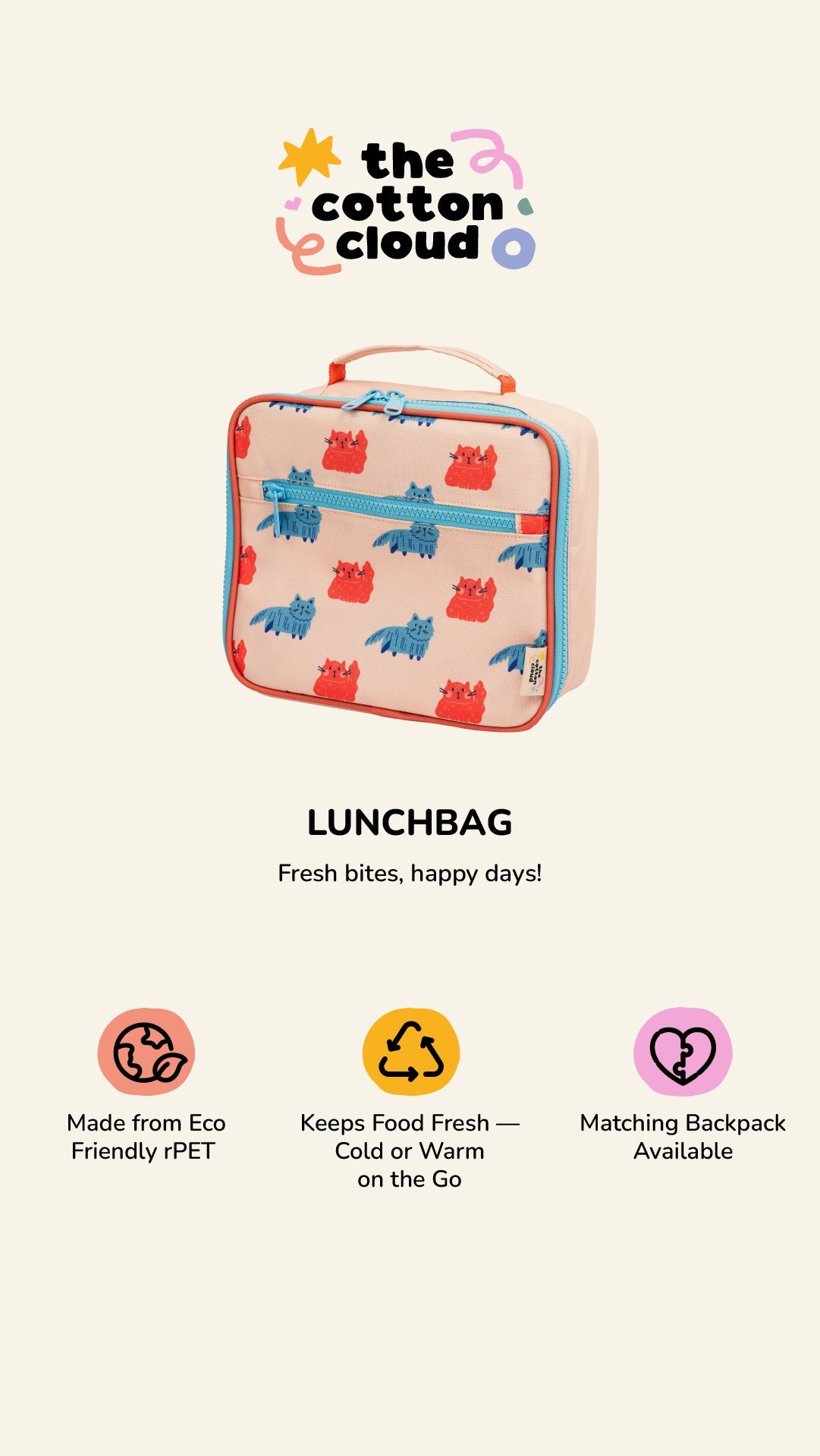 The Cotton Cloud - Funky Dogs Lunchbag