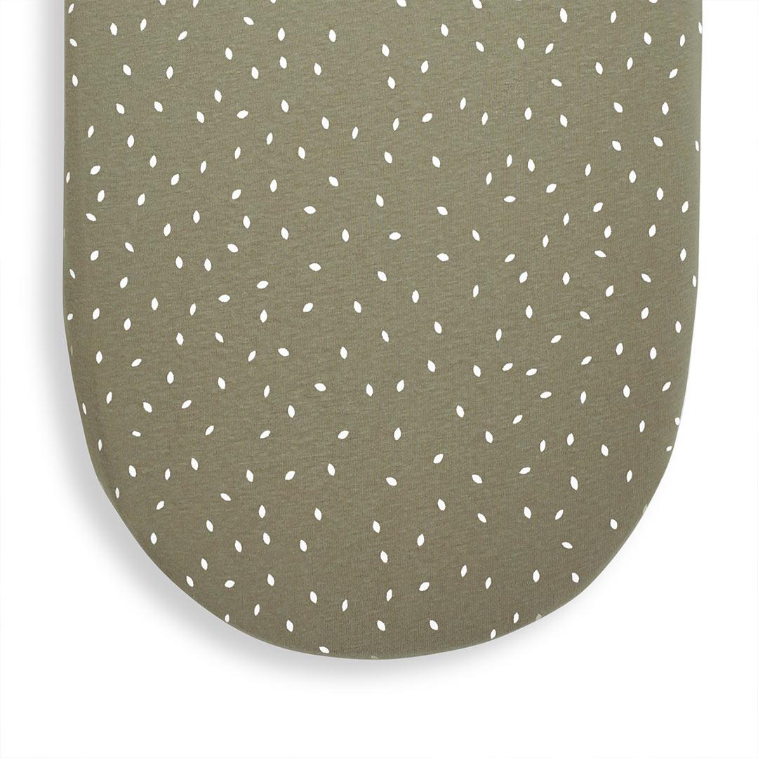 The Little Green Sheep Organic Moses Basket Fitted Sheet - Juniper Rice Print-Sheets-Juniper Rice Print- | Natural Baby Shower