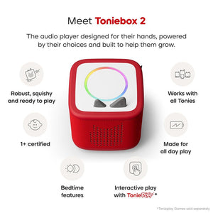 Tonies Toniebox 2 Bundle - Superheroes (5pc)-Audio Players-Blue- | Natural Baby Shower
