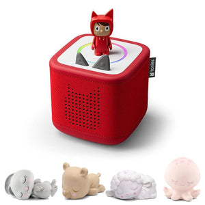 Tonies Toniebox 2 Bundle - Sleepy Time (5pc)-Audio Players-Red- | Natural Baby Shower