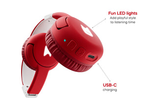 Tonies - Toniebox 2 Bluetooth Kopfhörer, rot, faltbar für Kinder